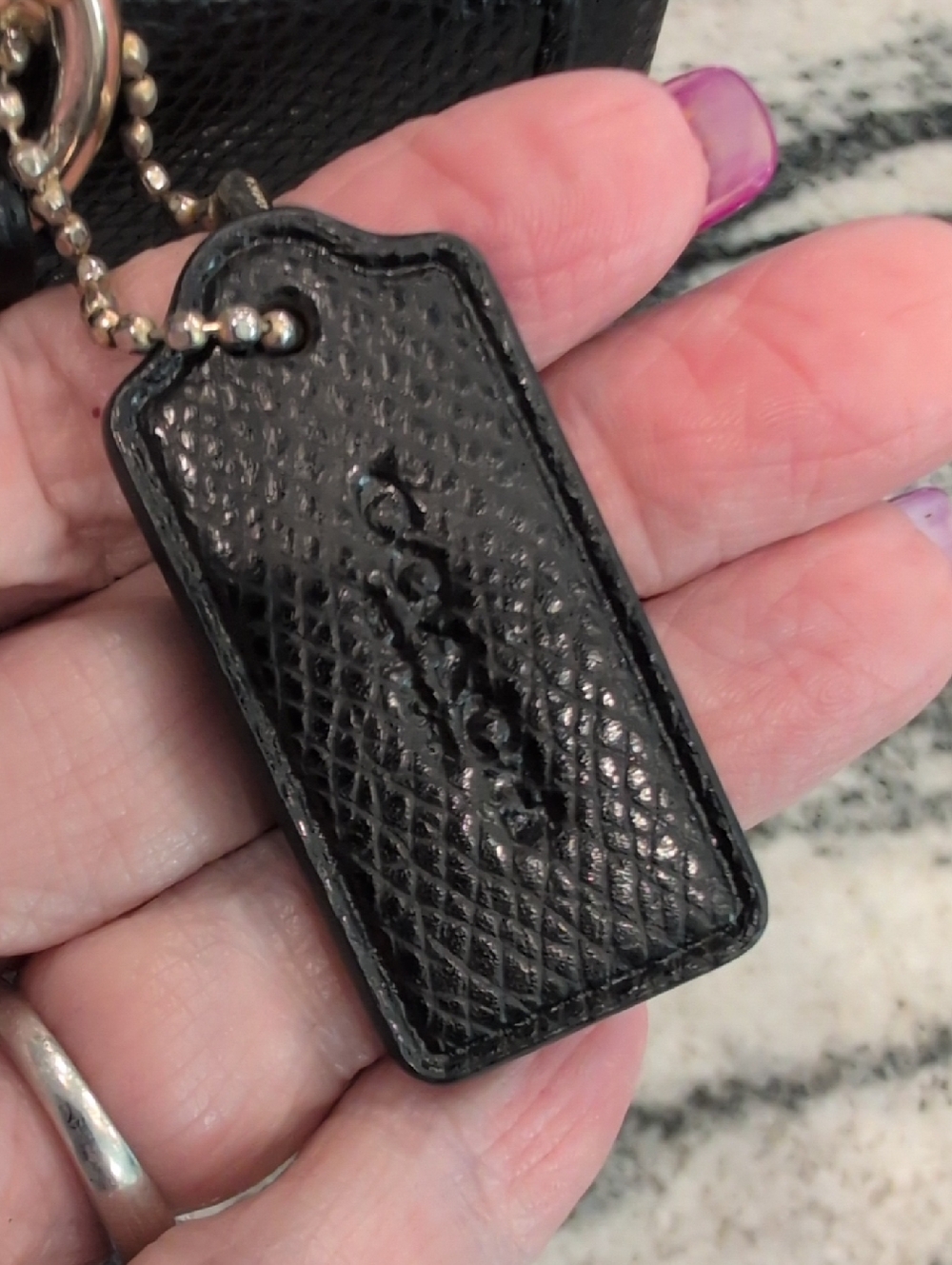 Coach Chelsea Mini Black Pebbled Leather Dome Satchel Bag & Matching Wallet - Picture 5 of 16
